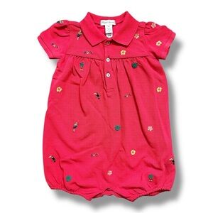 Ralph Lauren | Tropical-Embroidery Polo Shortall (12M) 🦜 🌺
